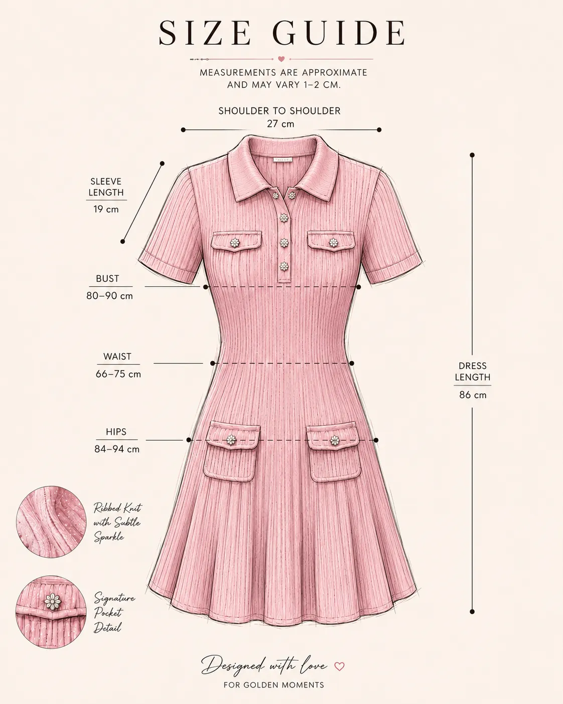 Pink Garden Dress detail